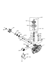 Transmission Rh-2 Diagram and Parts List for Z-FORCE44 17AF3AGL-17AF3AGL010 Cub Cadet Lawn Tractor